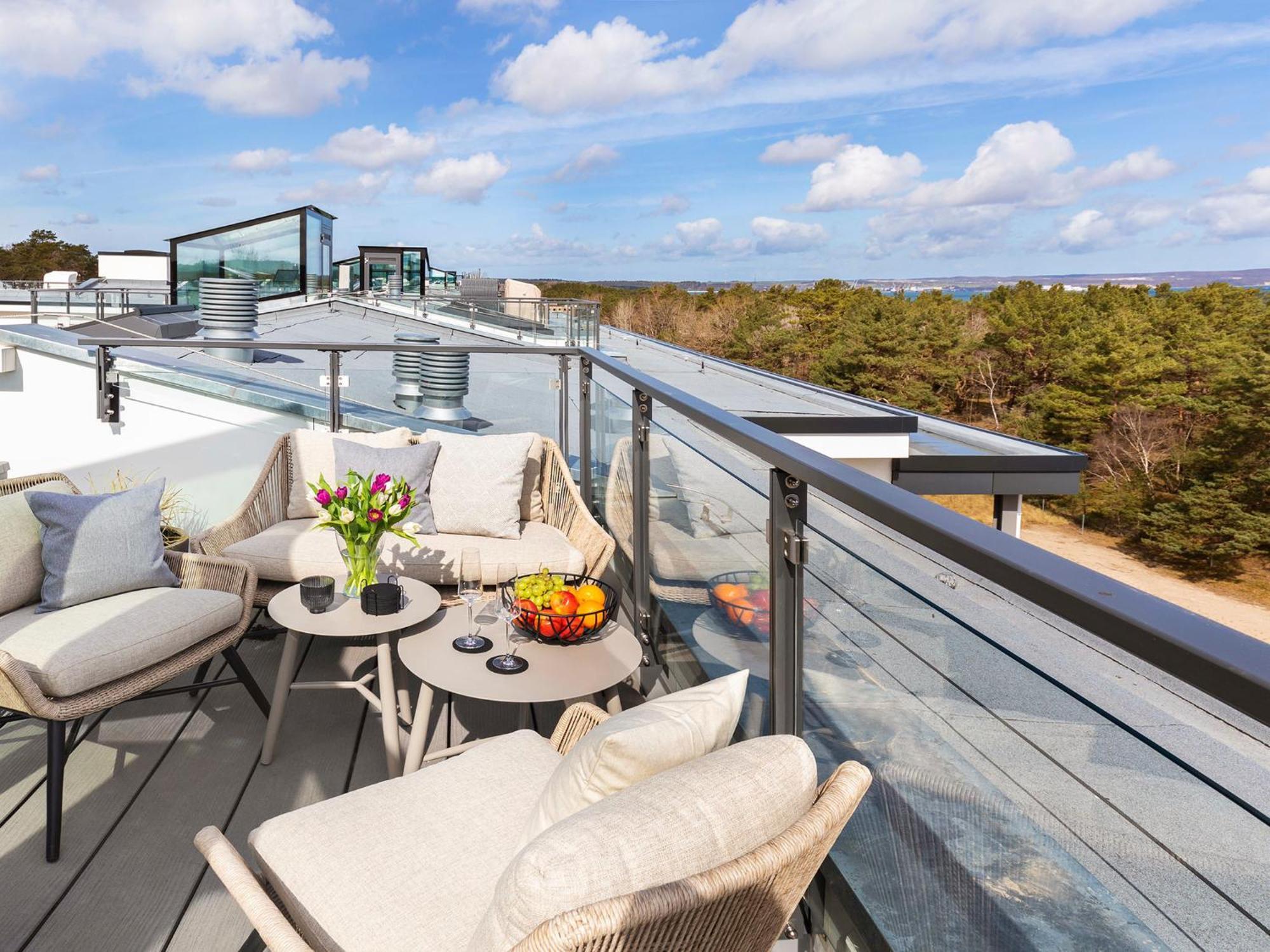 Fewo Prora - Deck54 Dachterrasse Binz Ngoại thất bức ảnh